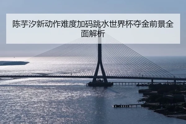 陈芋汐新动作难度加码跳水世界杯夺金前景全面解析
